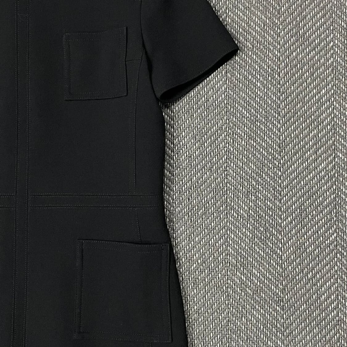 꾸레쥬 모직 블랙 원피스 v0140 상품이미지4