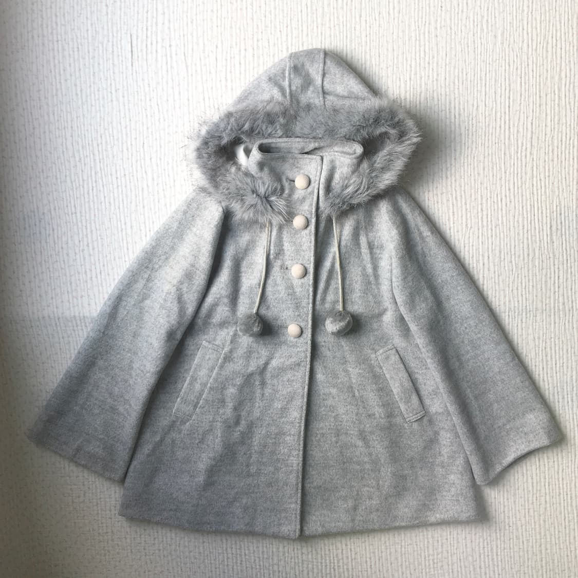 JPN/ 후드코트 모리걸후드코트 폼폼이코트 모리룩 후드퍼코트 케이프코트  상품이미지8