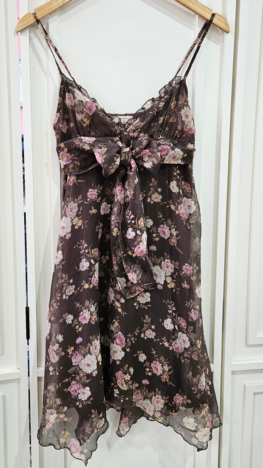 리즈리사(LIZ LISA) 고전라벨 초코 로즈 쉬폰 원피스 상품이미지3