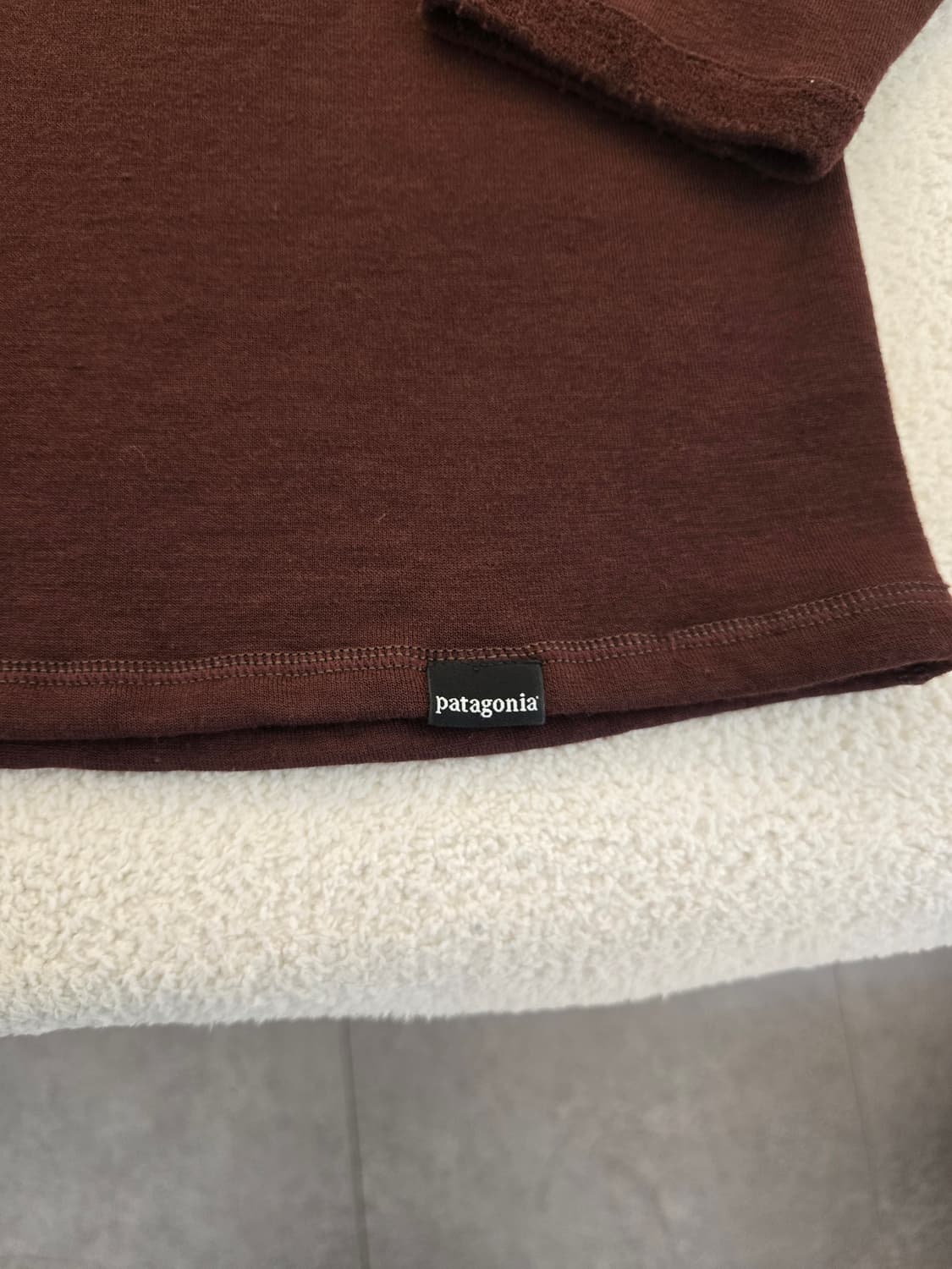 파타고니아 브라운 하프집업 긴팔티(올드 희귀템) L 상품이미지4