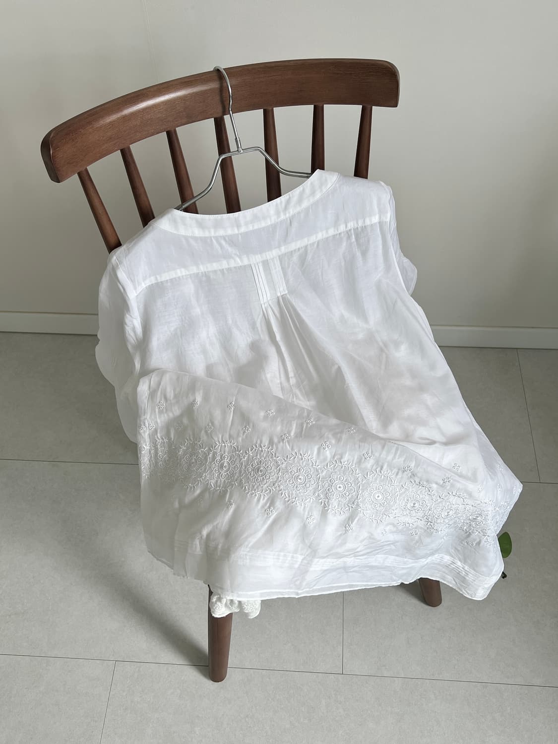 쿠레쥬 면 실크 자수 블라우스 꾸레쥬 상품이미지3