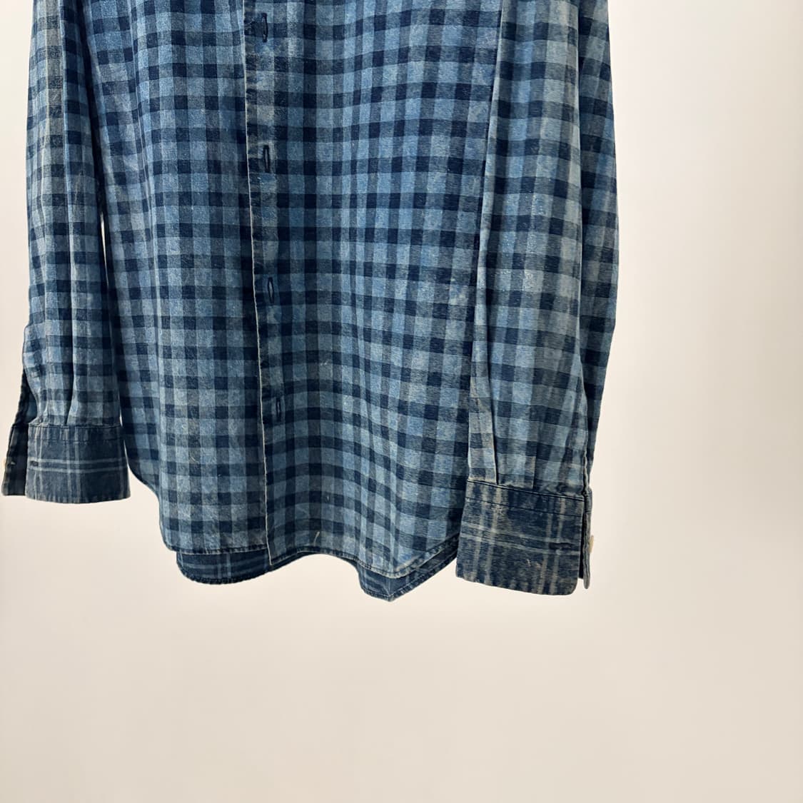 Washed Denim Frill Blouse 상품이미지7