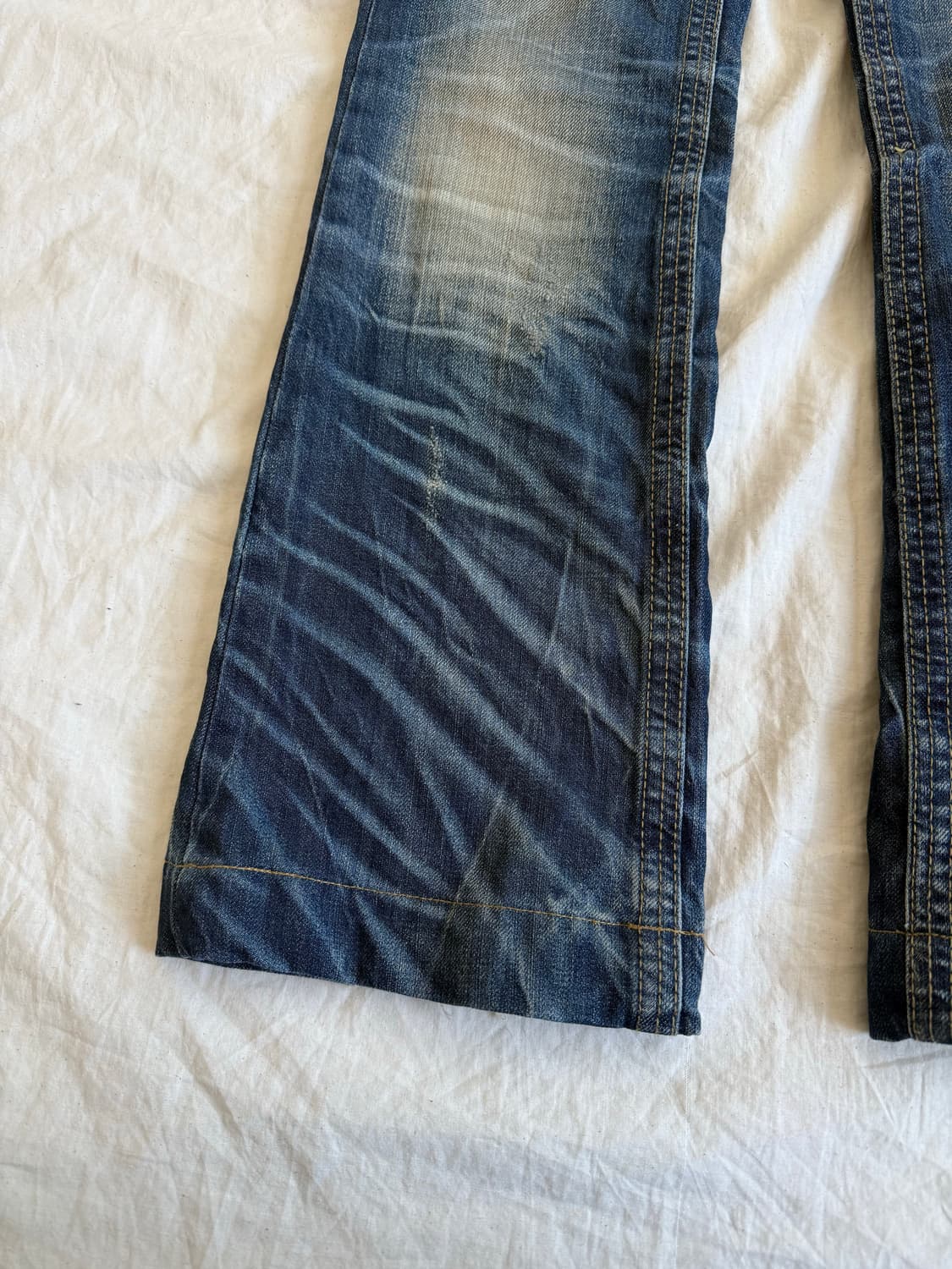 Y2k 로우라이즈 세미 부츠컷 데님팬츠 상품이미지2