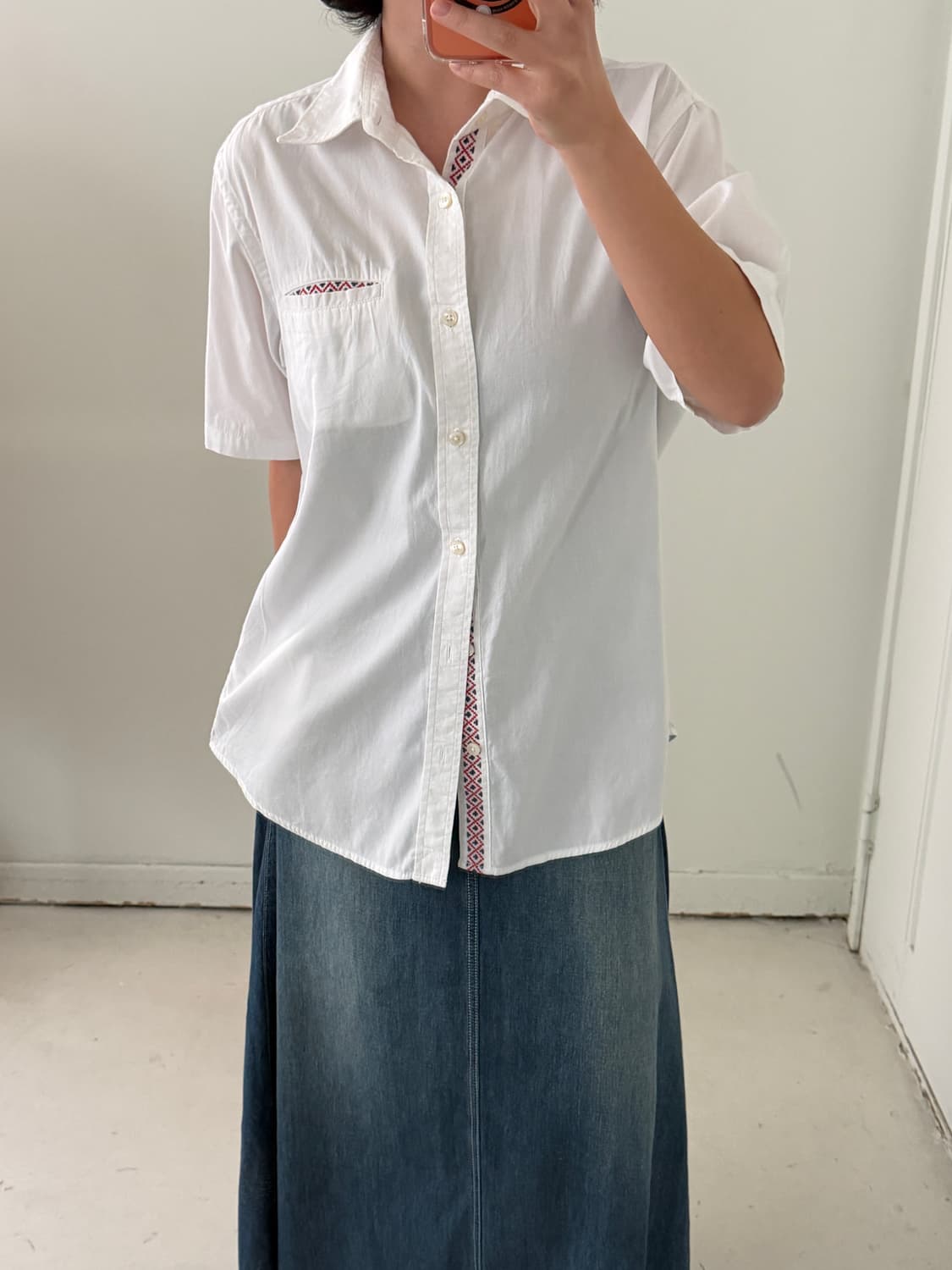 일본빈티지 빔즈 반팔셔츠 상품이미지3