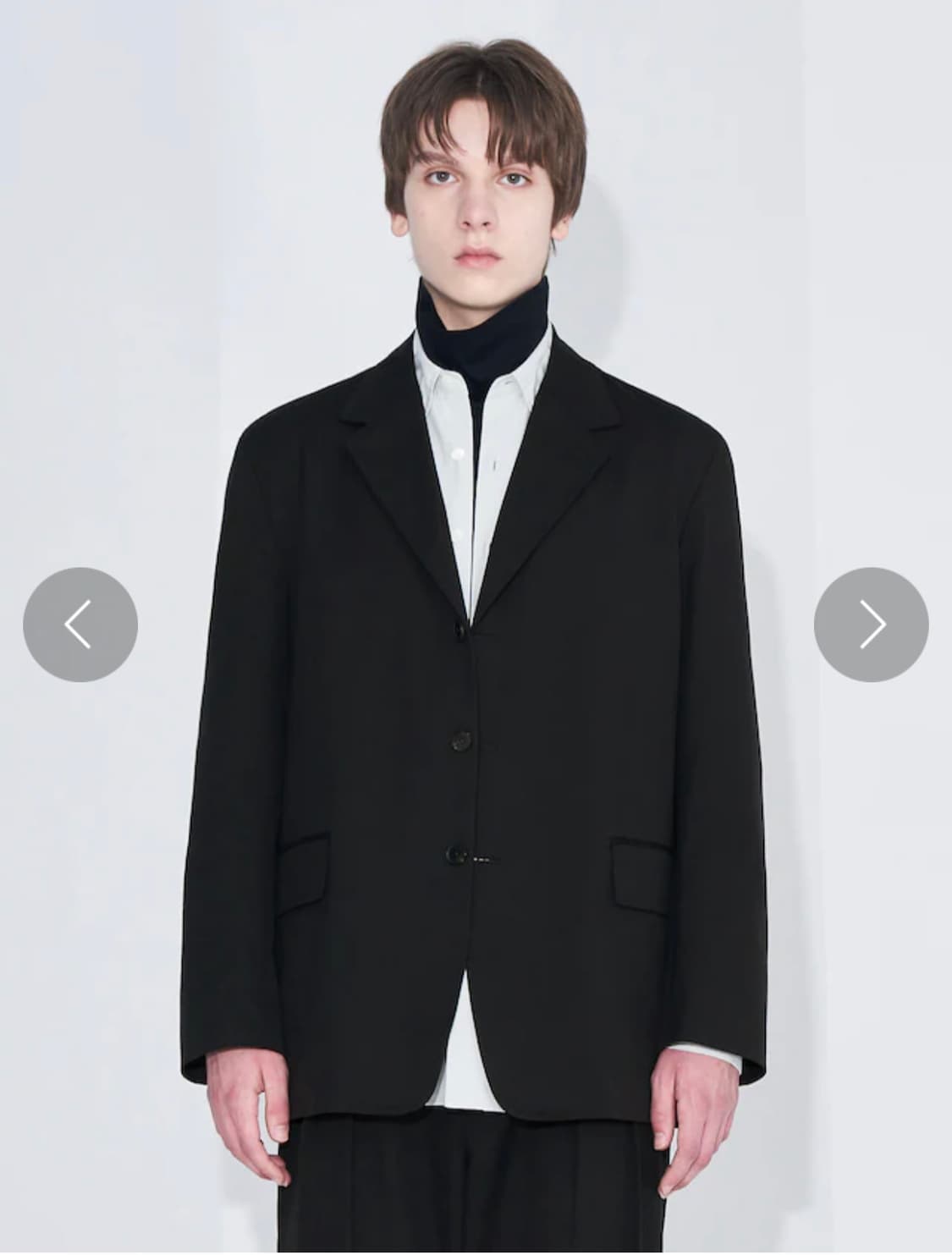 오라리 22FW 싱글 블랙 자켓 상품이미지1