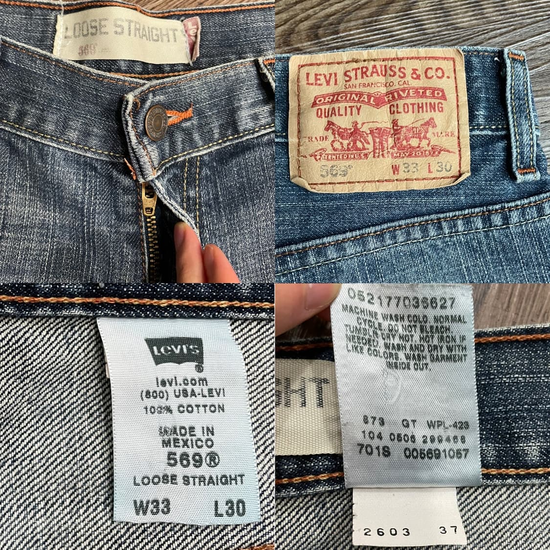 00s 리바이스 569 와이드 멕시코제 데님 팬츠 상품이미지7