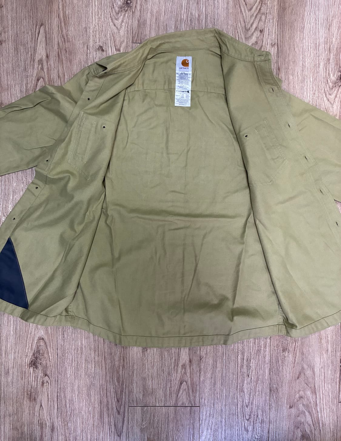 칼하트 투포켓 워크셔츠 올리브카키 L 상품이미지5