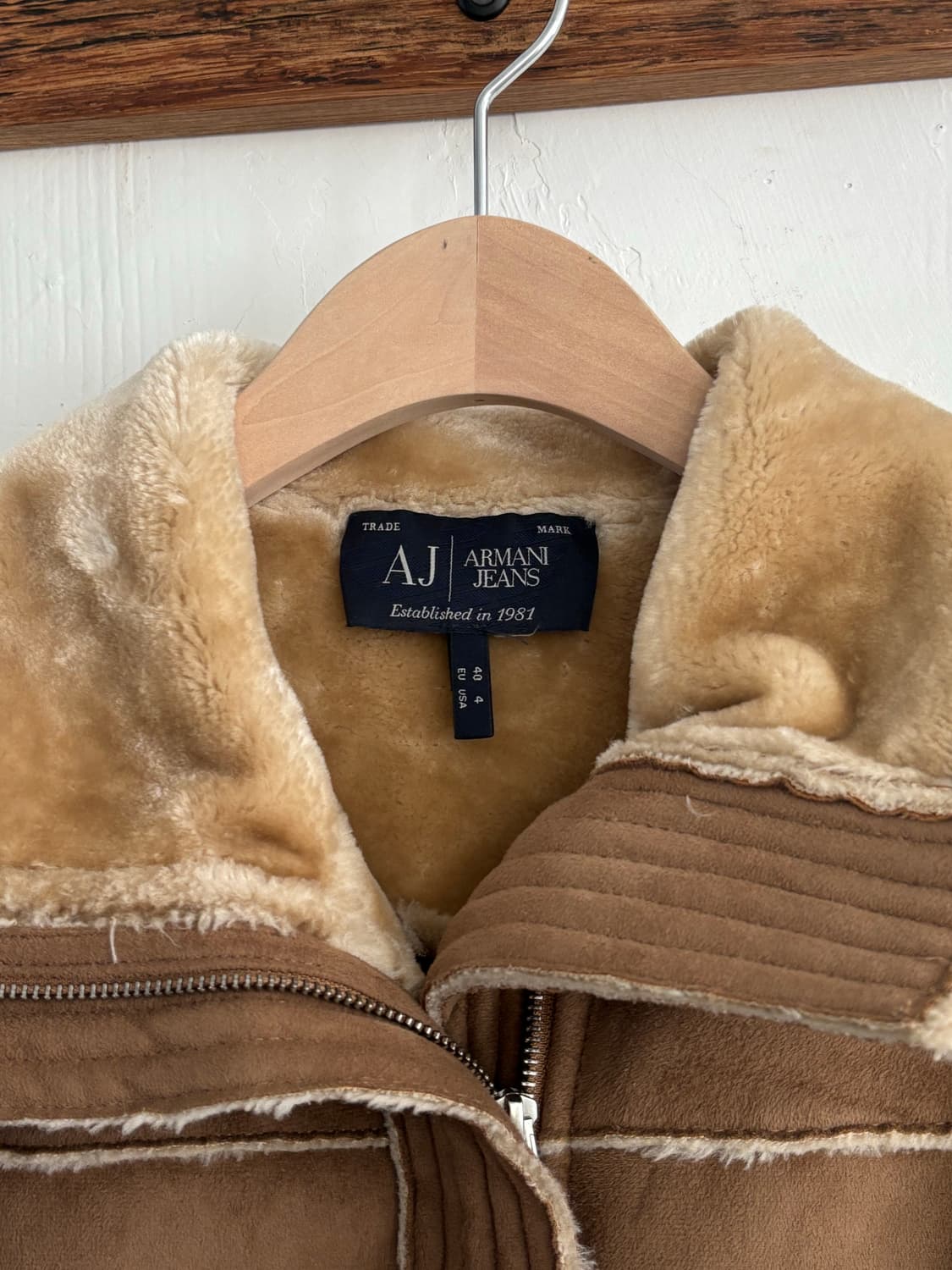 Armani 아르마니 진스 스웨이드 시어링 자켓 상품이미지6