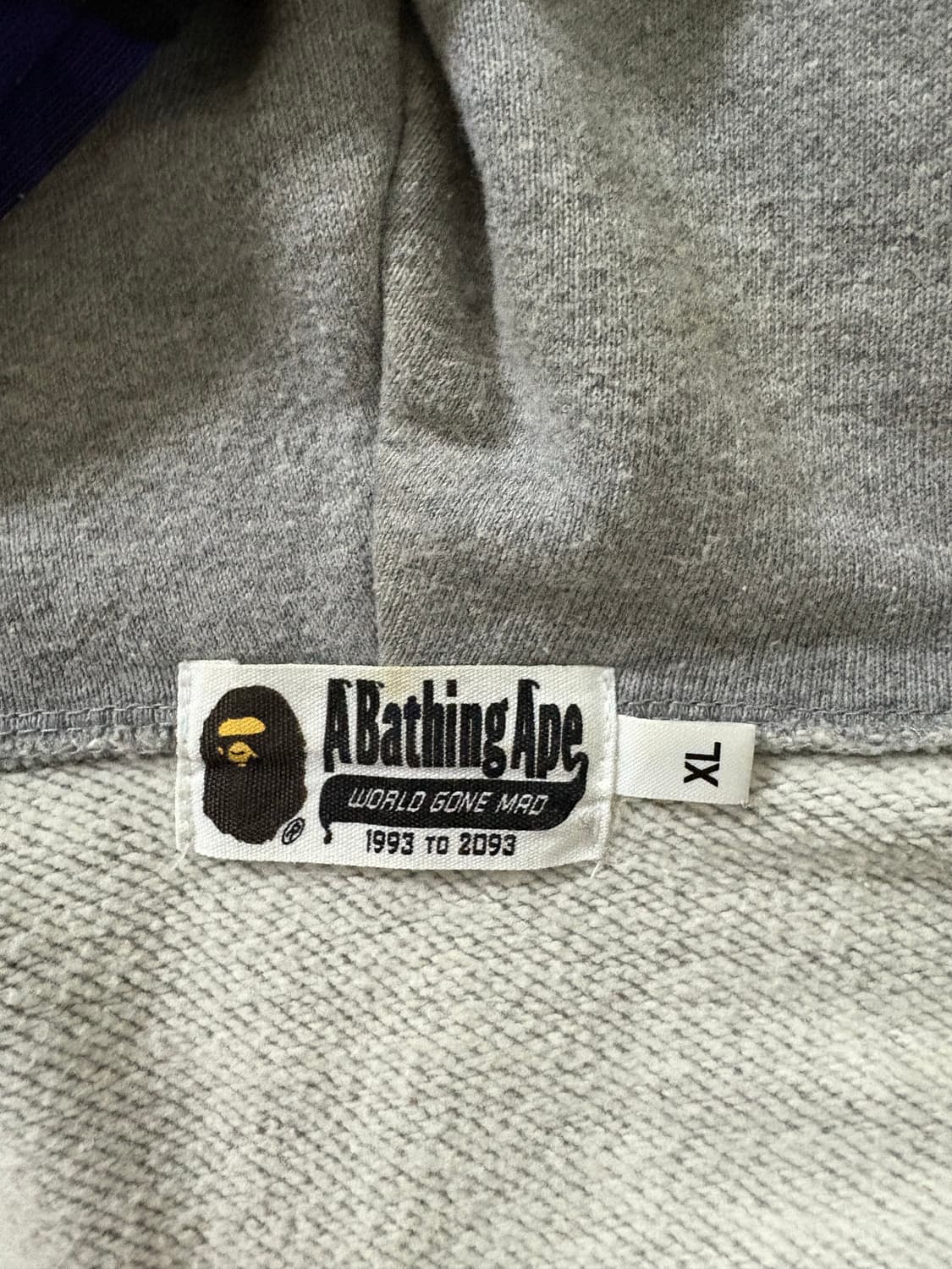 베이프 퍼플카모 샤크후드집업 xl 판매합니다 상품이미지4