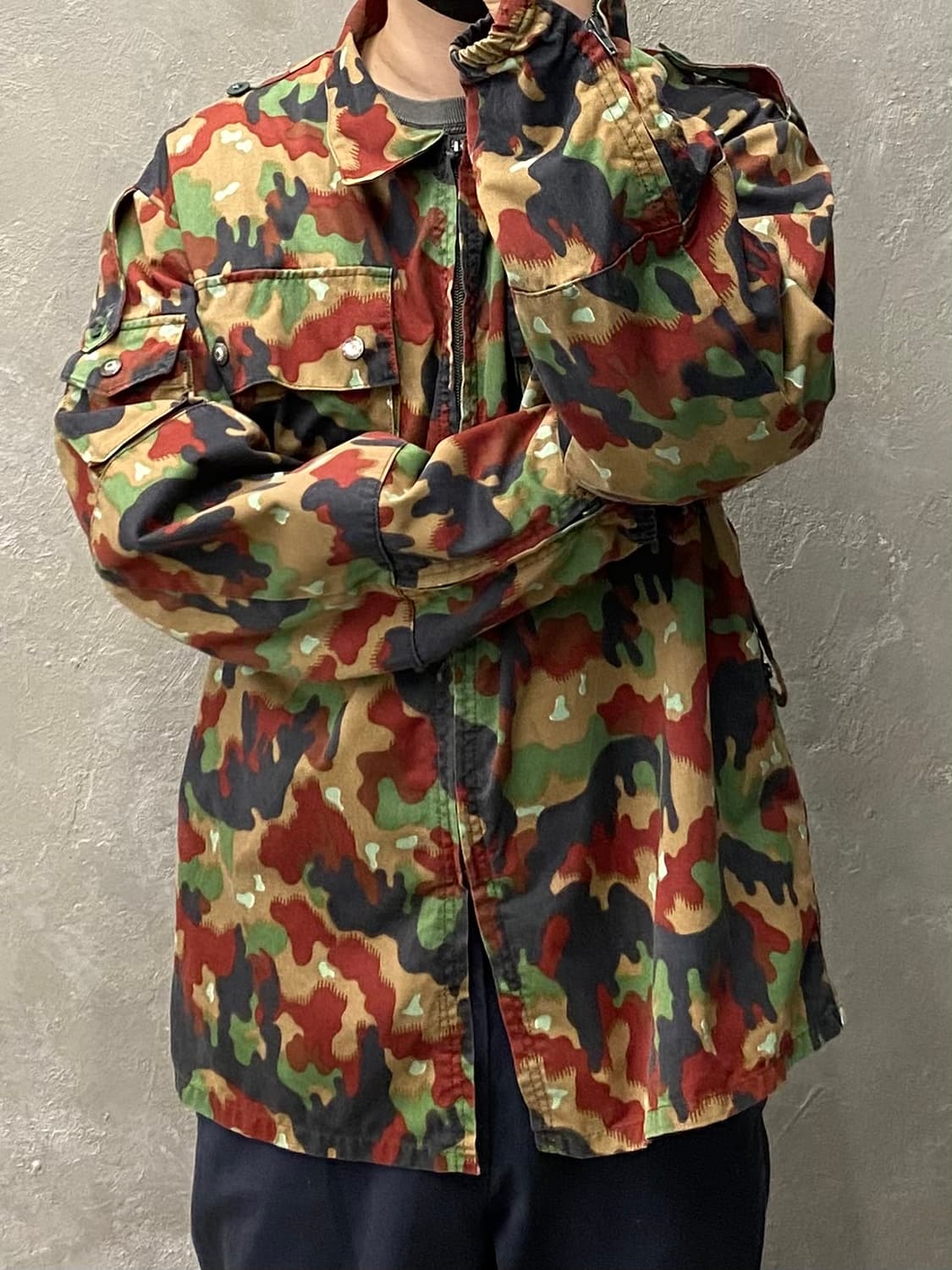 [L-XL] 80s 스위스 밀리터리 M83 카모플라쥬 자켓 상품이미지10