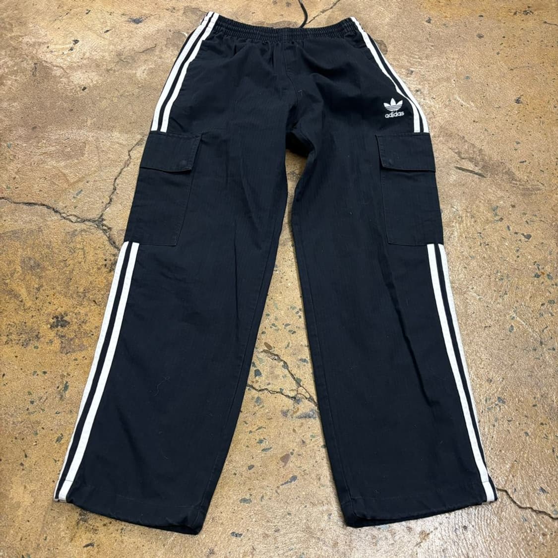 [정품/S] 아디다스 삼선 카고 바지 블랙 상품이미지2