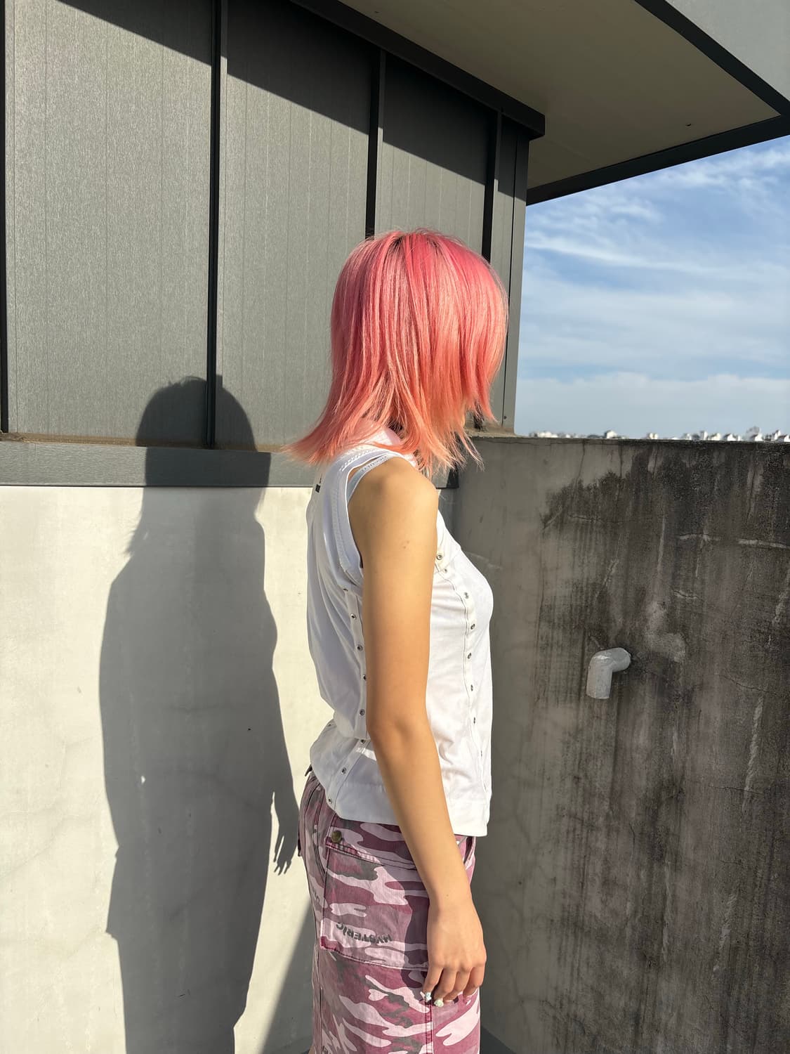 (Rare!)stella mccartney adidas 버튼 카라 탑 상품이미지4