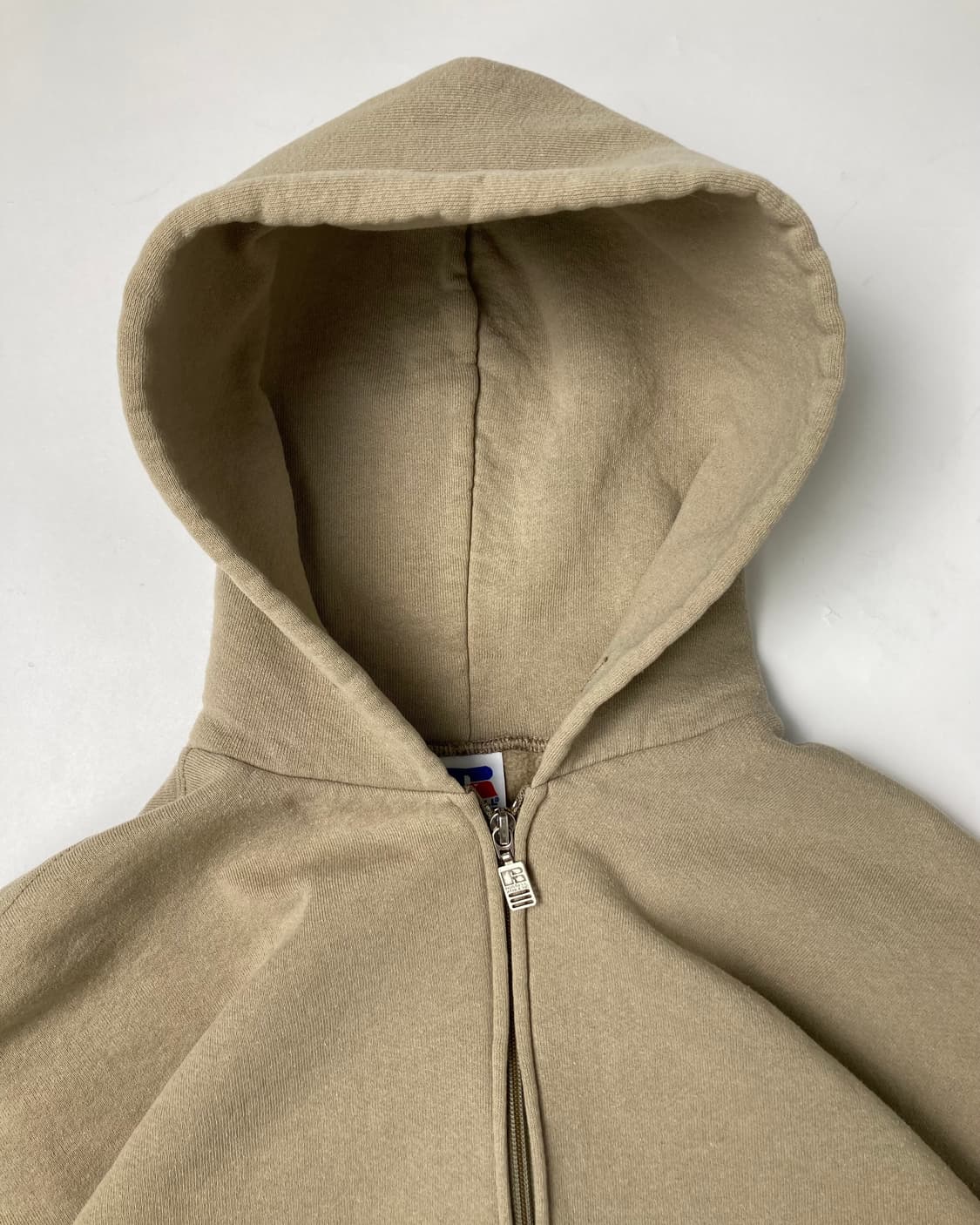90s Russell Zip Up Hoodie (beige) 상품이미지6