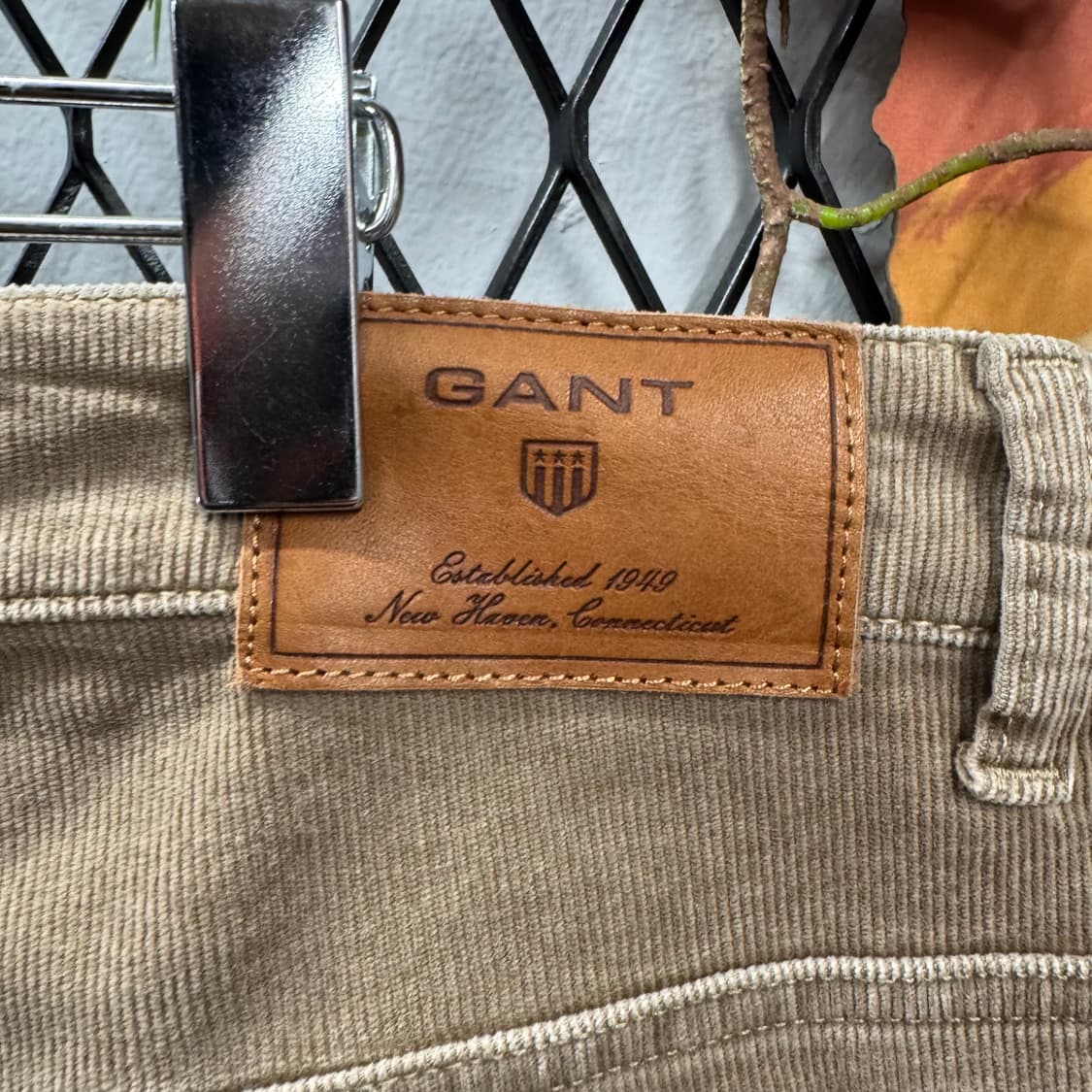 GANT 간트 빈티지 코튼 팬츠 전면 포켓 로고 포인트 베이지 상품이미지6