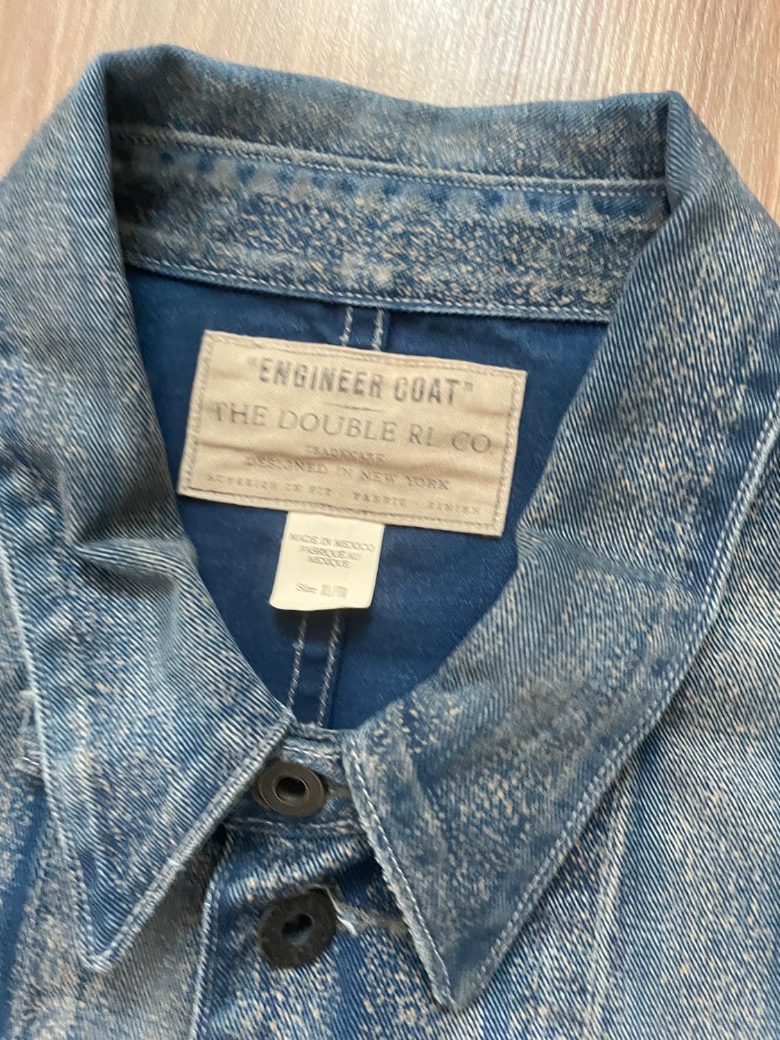 정가 100만원 rrl 데님 초어 자켓 엔지니어 코트 상품이미지2