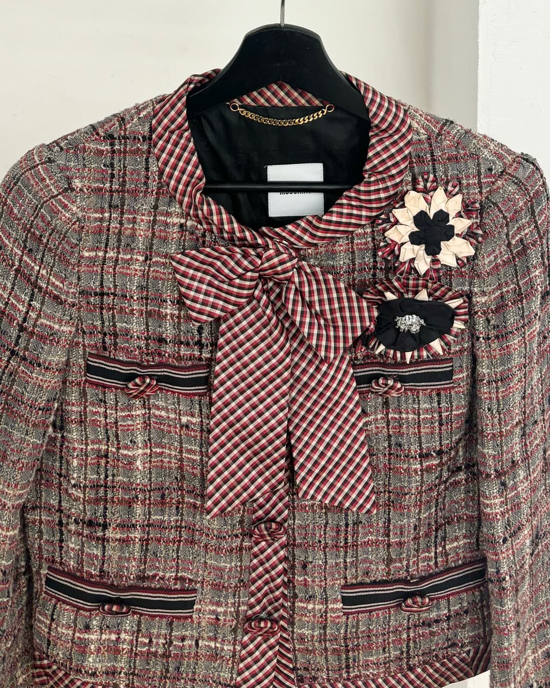 모스키노 리본 트위드 자켓 상품이미지2