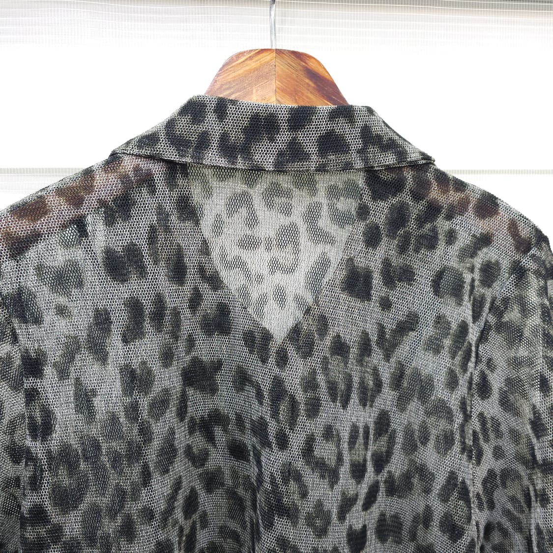 CalabaZa 레오파드 시스루 블라우스 셔츠- 우먼M-L 상품이미지6