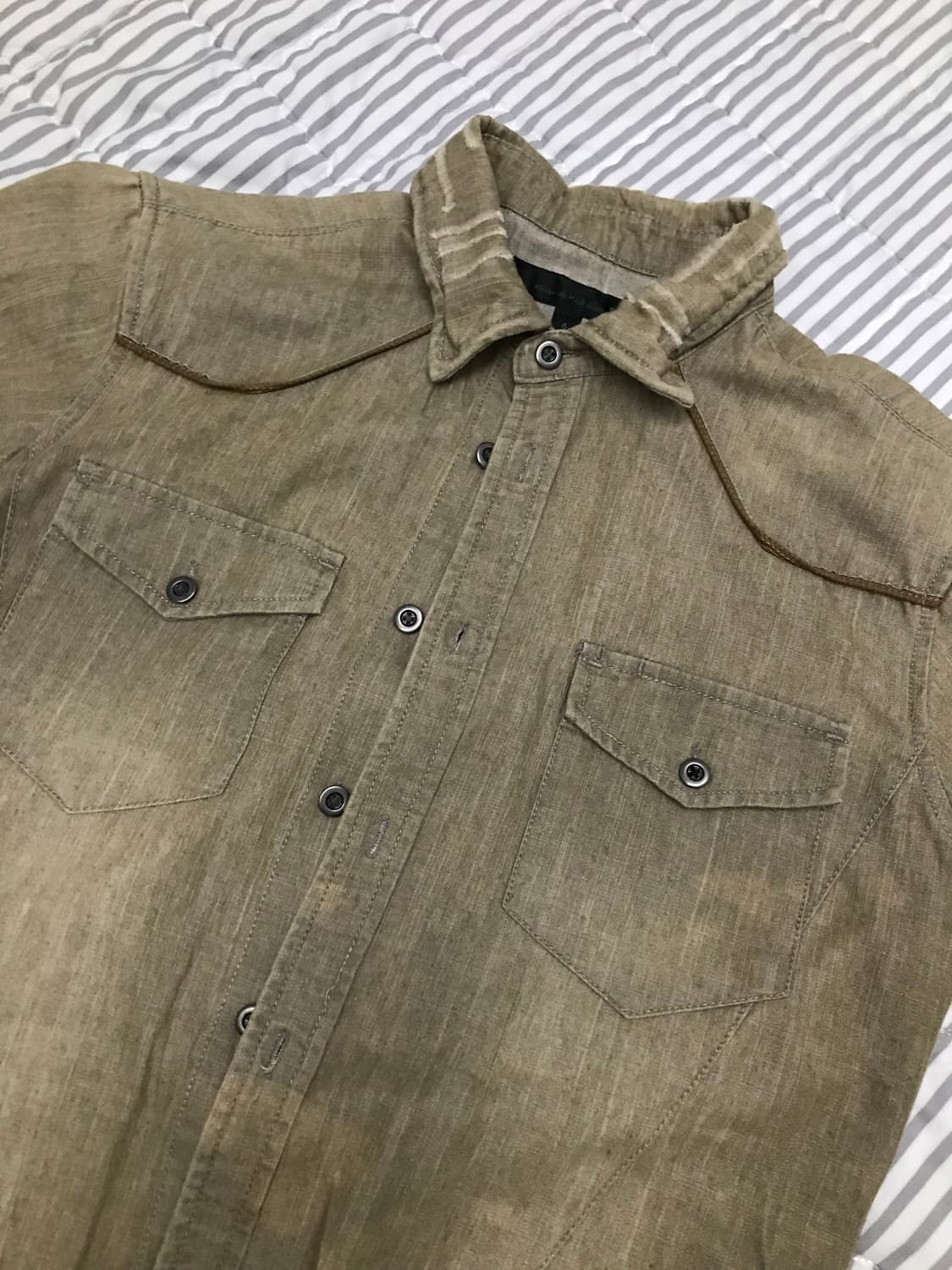 Schlüssel distressed western shirt 상품이미지1