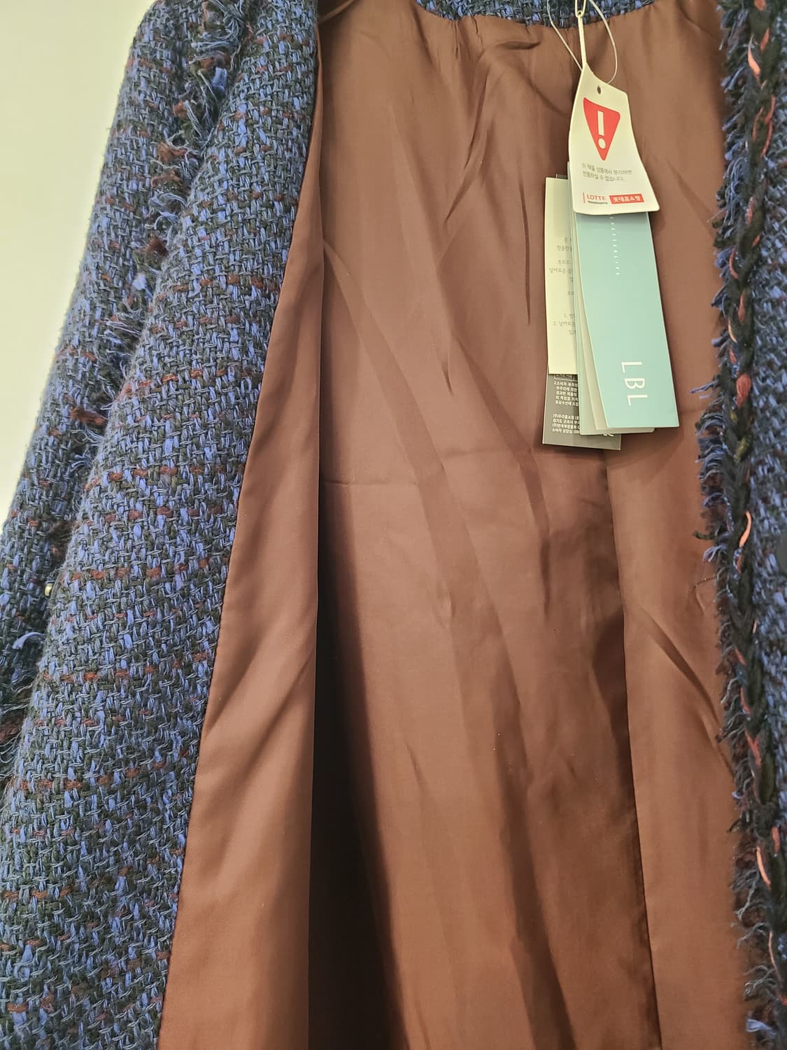 새상품 LBL 네이비 롱트위드 자켓 가디건 상품이미지5