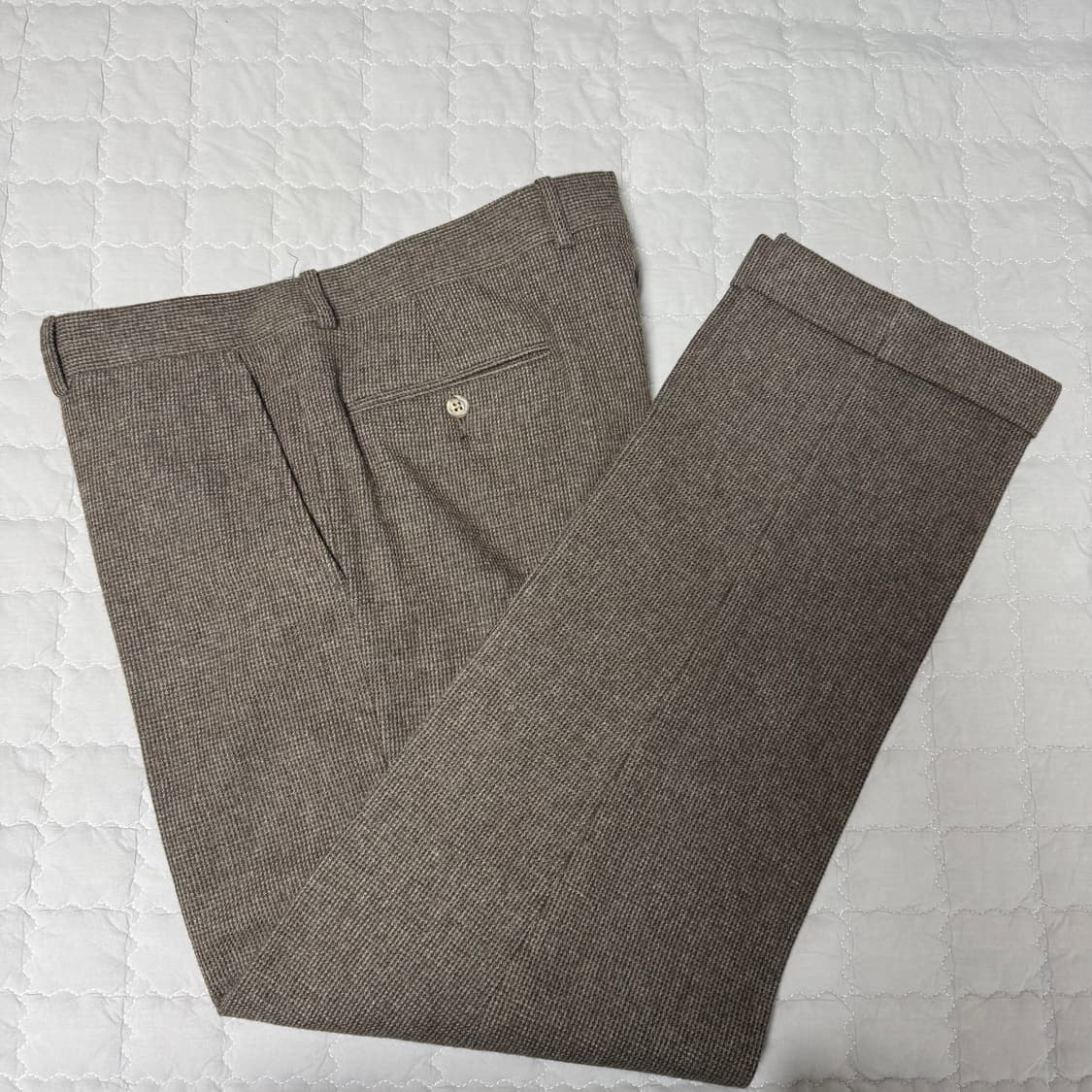 폴로 랄프로렌 브라운 트위드 울 앙고라 블레이저 자켓 팬츠 수트 44R 상품이미지6