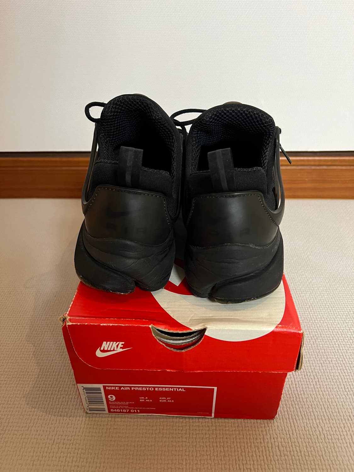 무료배송 - 나이키 에어 프레스토 트리플 블랙 270 상품이미지3
