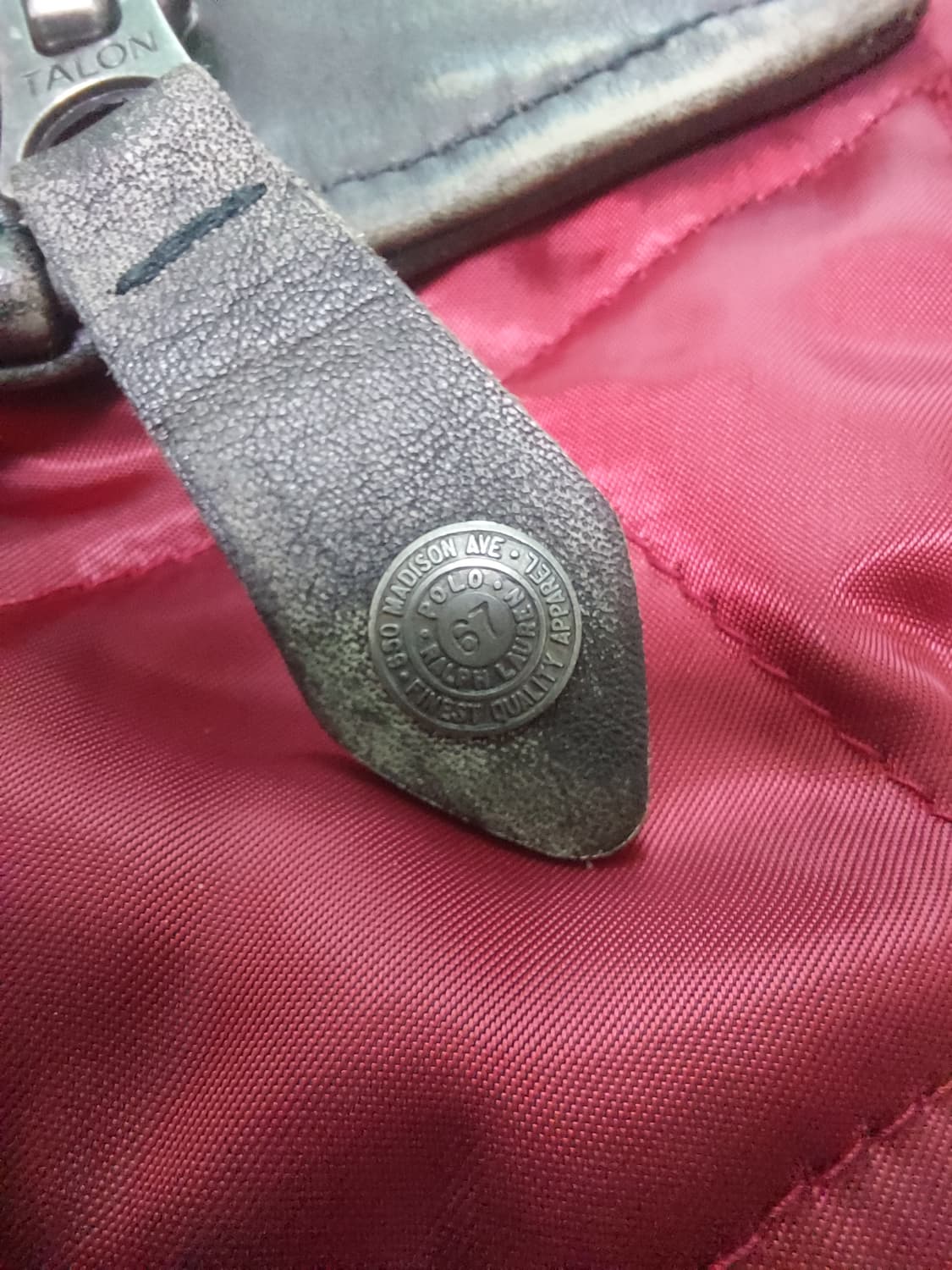 폴로 랄프로렌 레더 바이커 라이더 카우하이드 오일클로스 가죽자켓 M 상품이미지5