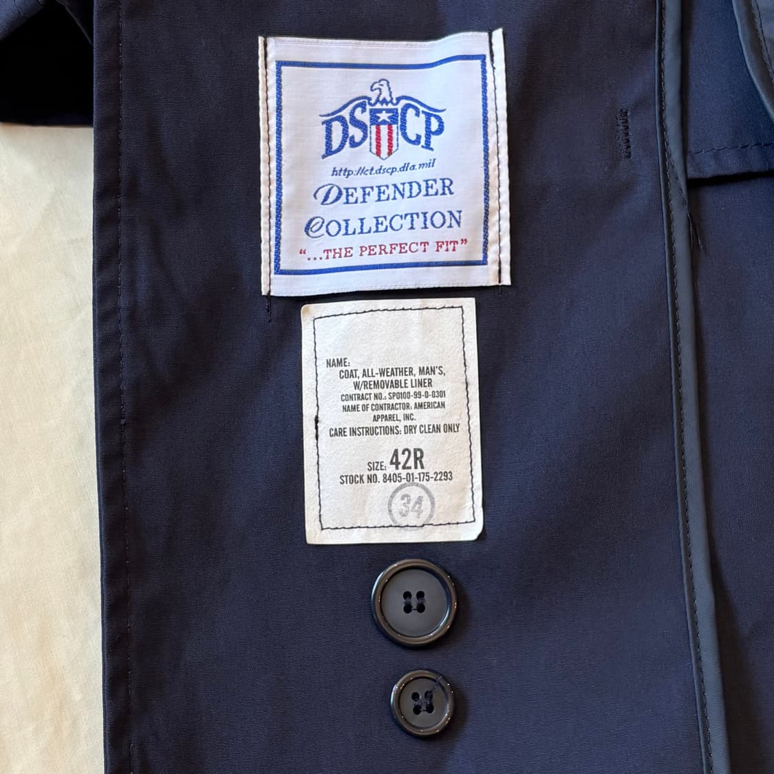 [42R] 데드스탁 90s USAAF All Weather Coat 상품이미지6