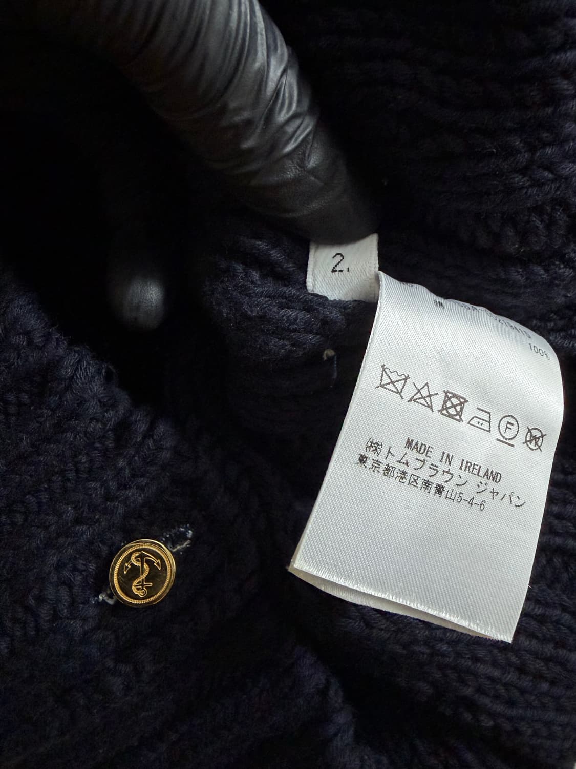 톰브라운 정품 금장 케이블 반팔니트 상품이미지6