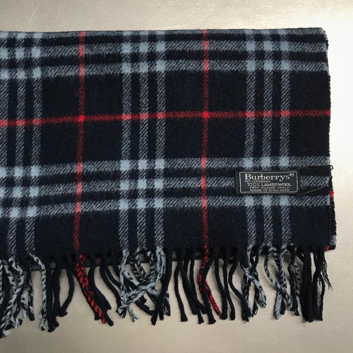 버버리 정품 램스울 머플러 네이비 상품이미지3
