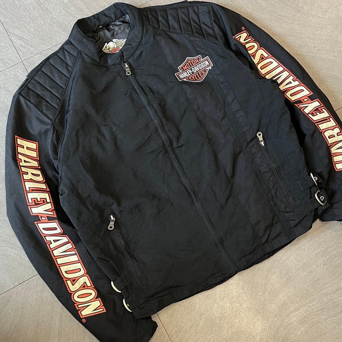 할리데이비슨 정품 블랙 바이커 바람막이 자켓 상품이미지3