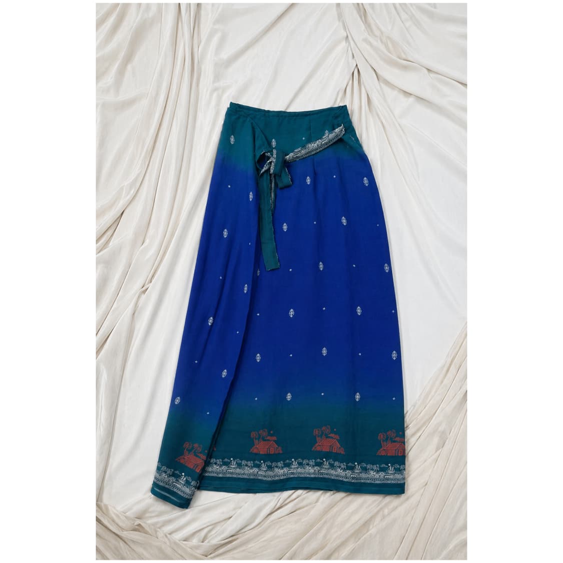 그라데이션 블루 랩 스커트 상품이미지2