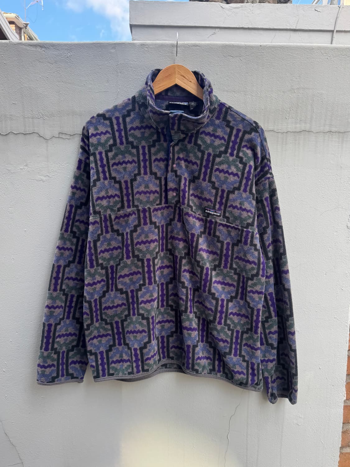 90s 파타고니아 신칠아 스냅 플리스 상품이미지1