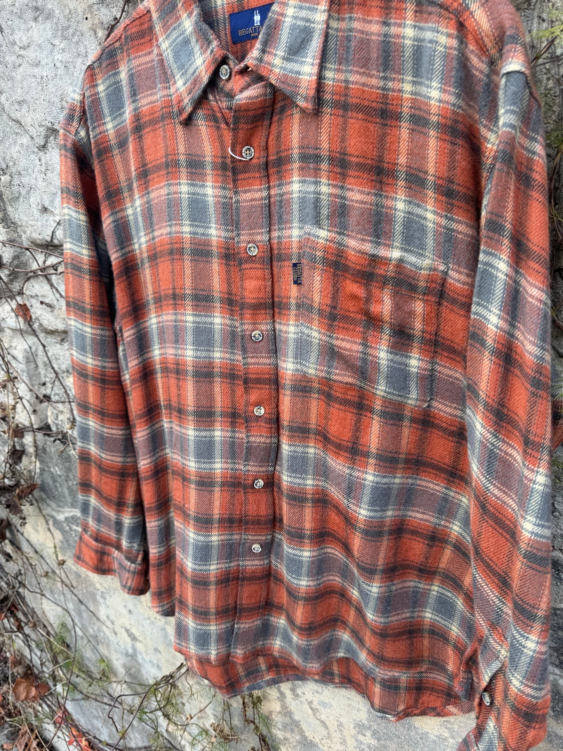 일본 빈티지 체크 플란넬 셔츠 L 상품이미지2