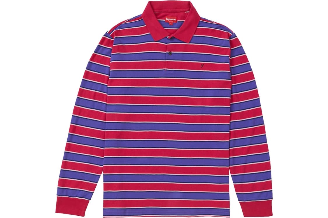 슈프림 마젠타 스트라이프 롱슬리브 상품이미지1