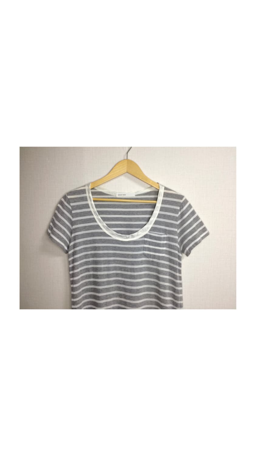 Sacai luck 사카이 럭 그레이 스트라이프 원피스 상품이미지2