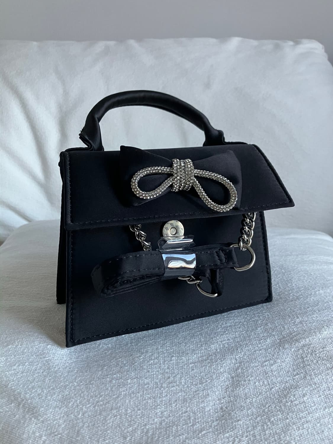 런던 리본 비즈 토트백 미니백(크로스 가능) 상품이미지3