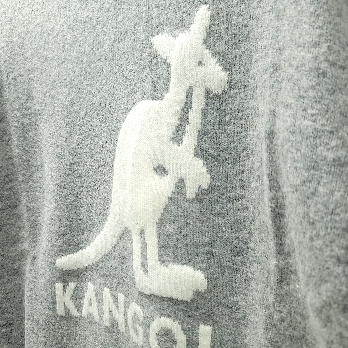 [L] 캉골 멜란지그레이 빅 심볼 니트 상품이미지5