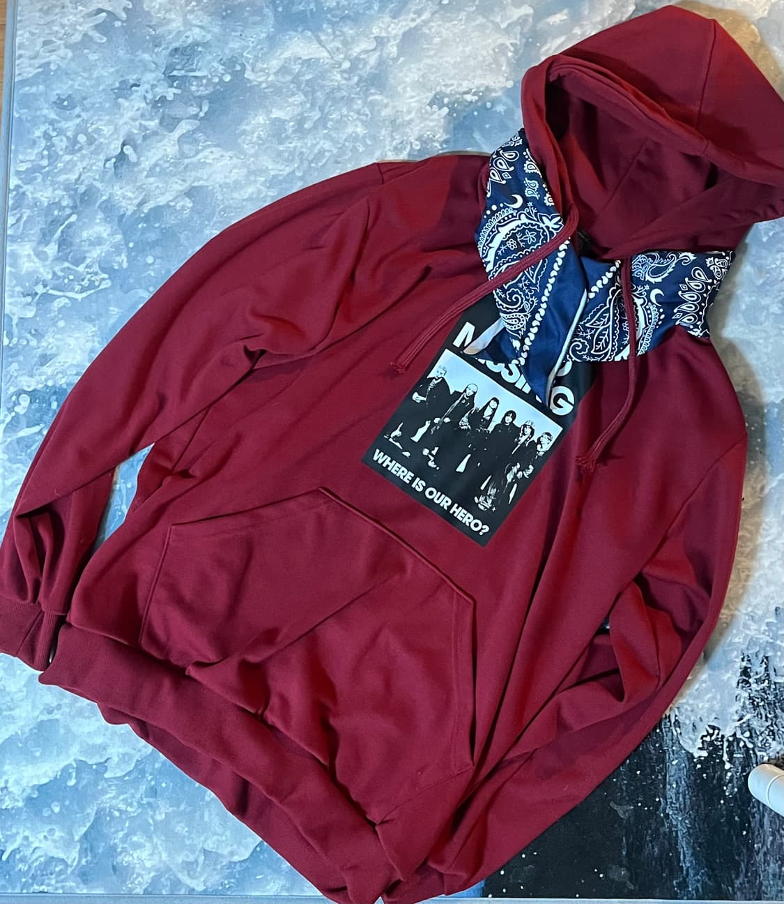 피원하모니 P1H 운동회 홍팀 후드티+반다나 세트 상품이미지1