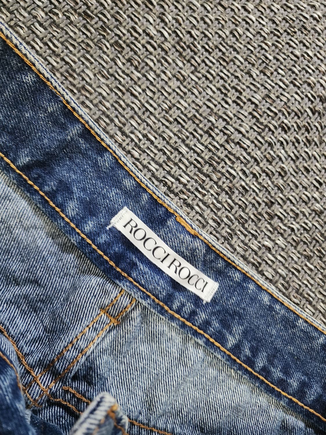 로씨로씨x 그래피커스크로셰 패치 데님 팬츠 L 상품이미지4