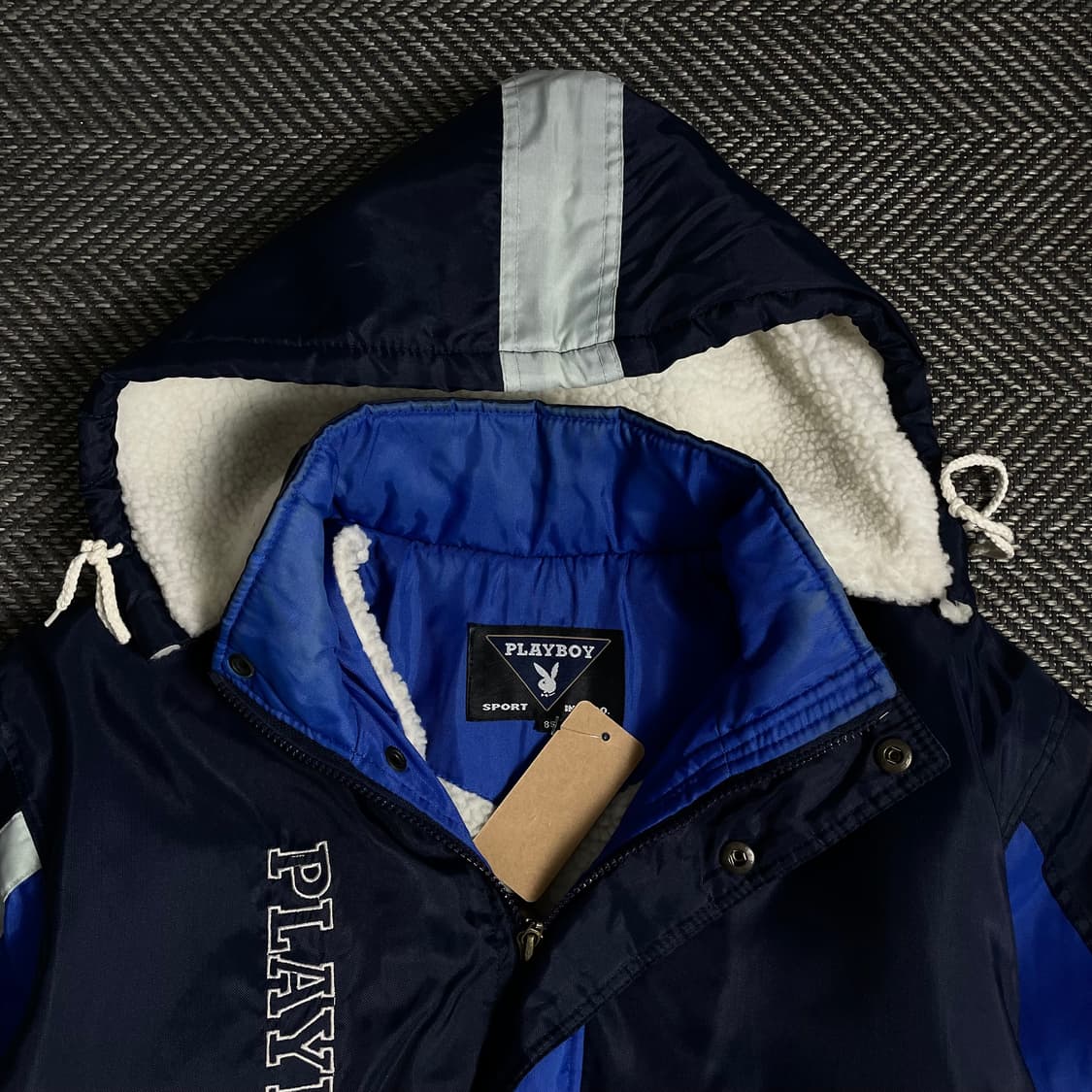 90s 플레이보이 빅로고 벤치코트 돕바 롱 점퍼o 4804 상품이미지6