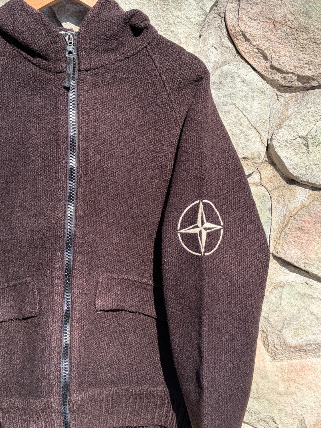 00s 스톤아일랜드 니트 가디건 후드집업 상품이미지1