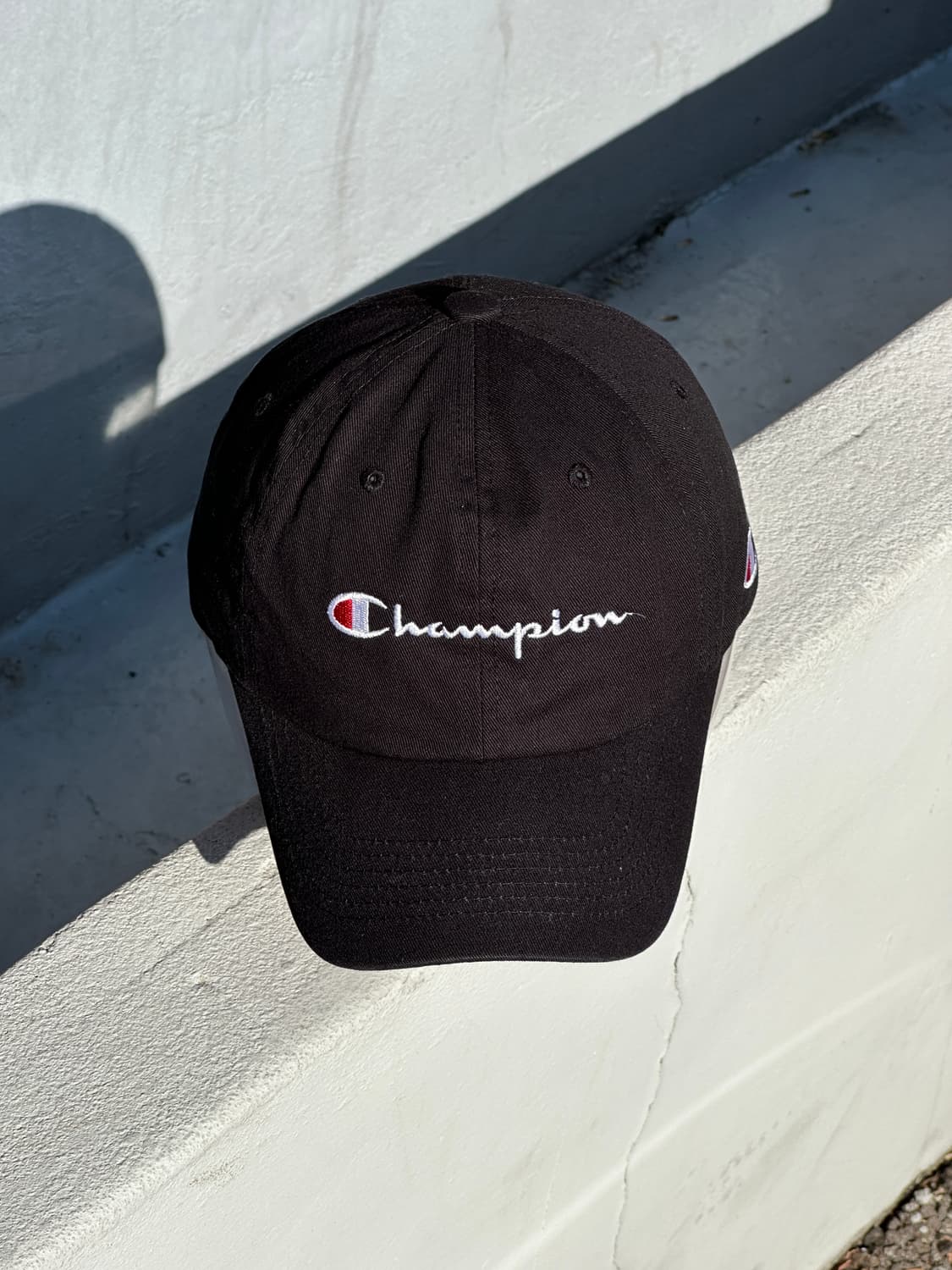 [F] 챔피온 로고 블랙 볼캡 모자 상품이미지1