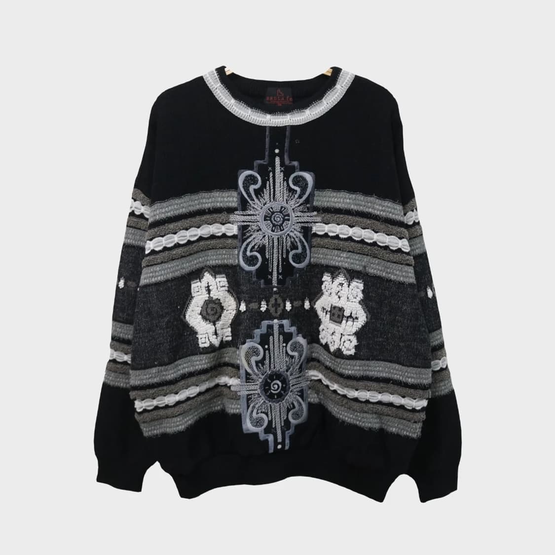 SANTAFE  울 혼방 자수 포인트 니트 64274 상품이미지1