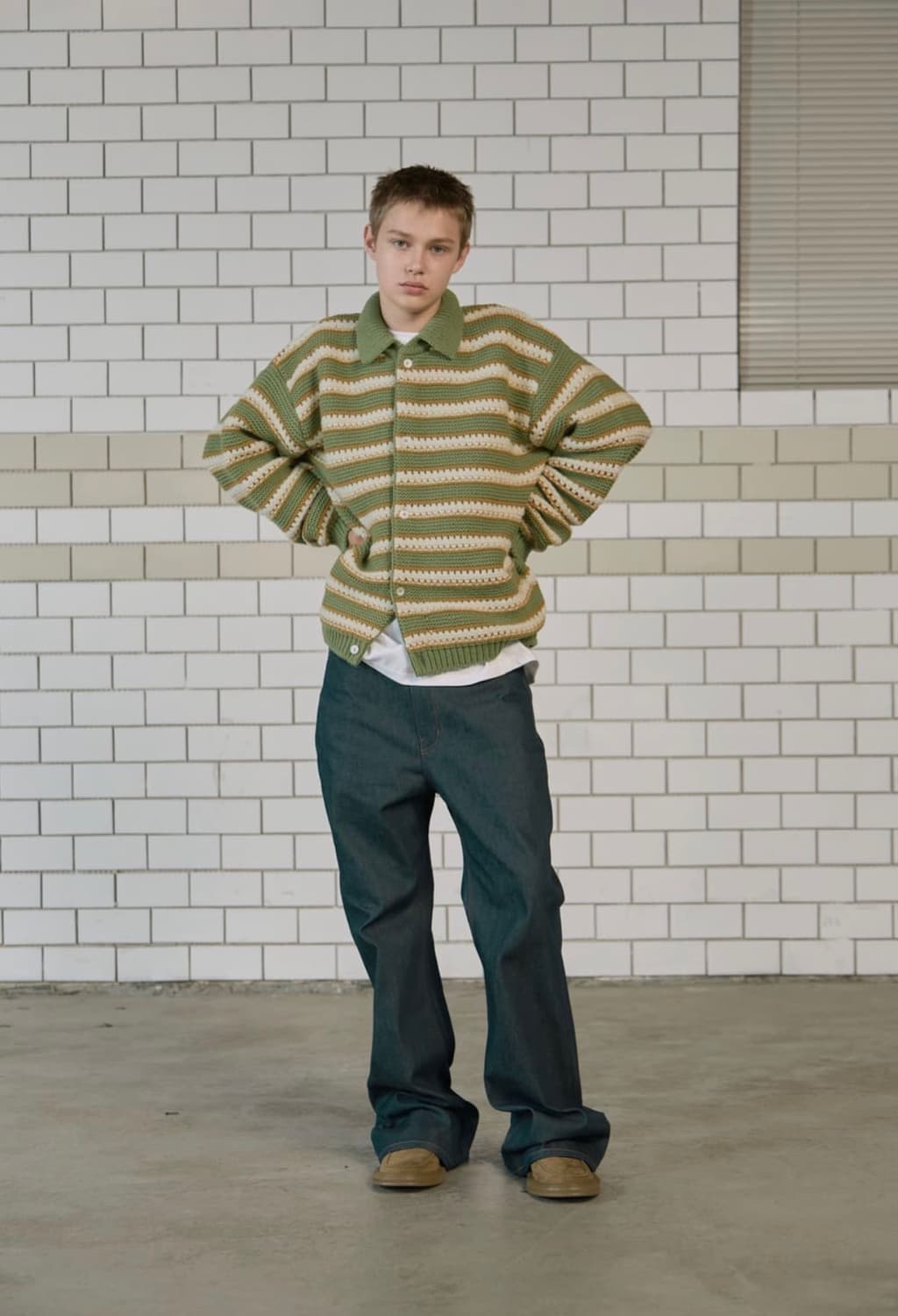 stu 스트라이프 가디건 팝니다 상품이미지1