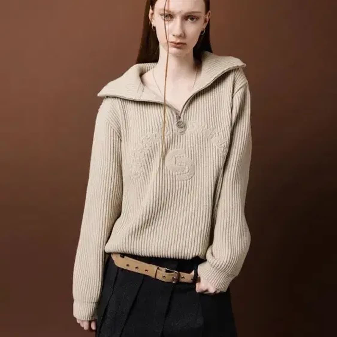 세릭 니트집업 상품이미지1