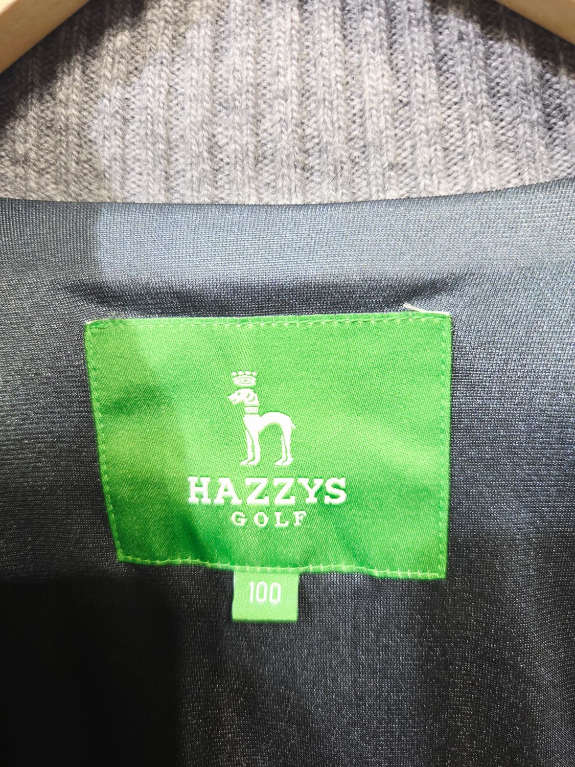 헤지스골프 앞면 퀼팅 패딩 배색 니트 집업 상품이미지7