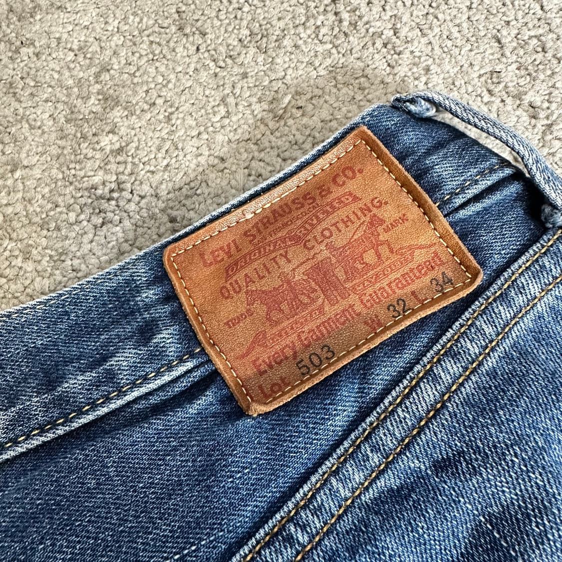 리바이스503 셀비지 레귤러 와이드핏 데님(32) 상품이미지9