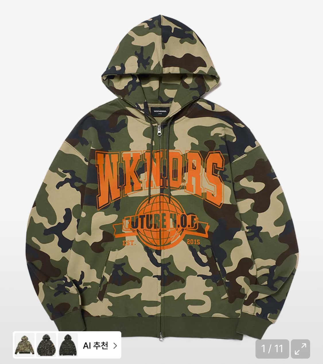 위캔더스 H.O.F ZIPUP HOODIE (CAMO) 상품이미지1