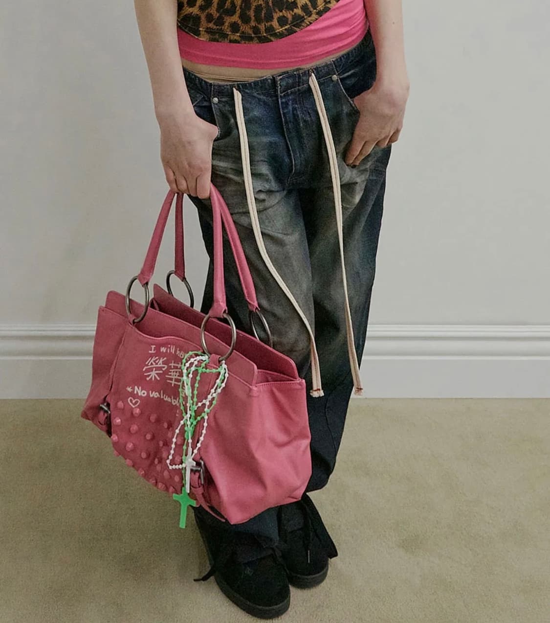 스컬프터 Millionaire Tote Bag Acid Pink 상품이미지2