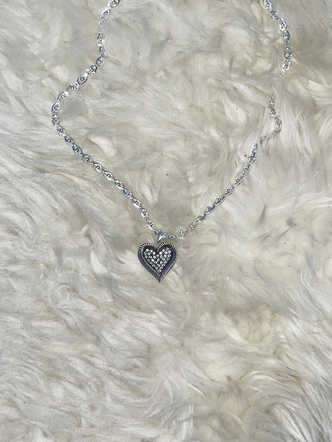 하트 큐빅 체인 네크리스 상품이미지4